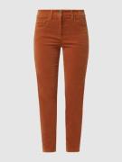 Luisa Cerano Skinny Fit Samthose mit Modal-Anteil in Rostrot, Größe 46