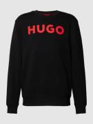 HUGO Sweatshirt mit Label-Detail Modell 'Dem' in Black, Größe L