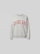 Anine Bing Oversized Sweatshirt mit Label-Print in Mittelgrau Melange,...