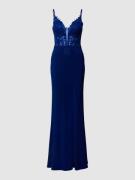 Mascara Abendkleid mit Zierperlenbesatz in Royal, Größe 42