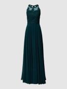 Mascara Abendkleid mit Zierbesatz in Dunkelgruen, Größe 34