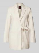 Stefanel Blazer mit Paspeltaschen in Offwhite, Größe 42