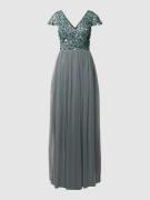 LACE & BEADS Abendkleid in Maxilänge mit Paillettenbesatz in Dunkelgra...