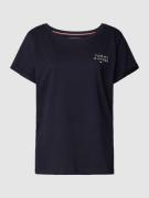 TOMMY HILFIGER Regular Fit Pyjama-Oberteil mit Label-Print in Marine, ...