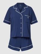 Polo Ralph Lauren Pyjama mit Label-Stitching in Marine, Größe L