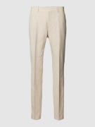 BOSS Slim Fit Anzughose mit Leinen-Anteil Modell 'LENON' in Beige, Grö...