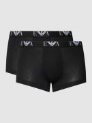 Emporio Armani Trunks mit Stretch-Anteil im 2er-Pack in Black, Größe S