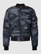 Alpha Industries Steppjacke mit Camouflage-Muster in Black, Größe M