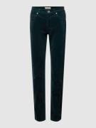 Marc O'Polo Slim Fit Samthose mit Knopfverschluss in Dunkelgruen, Größ...