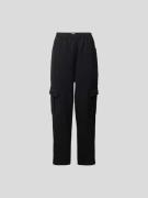 The Mannei Sweatpants mit Cargotaschen in Black, Größe 36