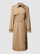 WITHBLACK Trenchcoat mit Stoffgürtel in Camel, Größe L