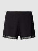 Sloggi Sweatshorts mit Spitzenbesatz Modell 'Go Ribbed' in Black, Größ...