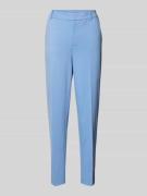 Oui Tapered Fit Stoffhose mit Bügelfalten in Hellblau, Größe 44