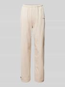 Sixth June Straight Leg Stoffhose mit Label-Stitching in Stein, Größe ...