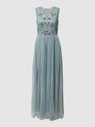 LACE & BEADS Abendkleid mit Pailletten- und Ziersteinbesatz in Mint, G...