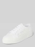 Superga Sneaker mit Lochstickerei in Weiss, Größe 40