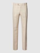 CG - Club of Gents Stoffhose mit Gitterkaro Modell 'Paco' in Beige, Gr...