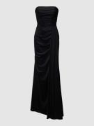 Unique Abendkleid mit Raffungen in Black, Größe 34