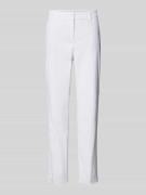 Cambio Slim Fit Hose mit Knopfverschluss Modell 'STELLA' in Weiss, Grö...