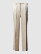 Cambio Straight Leg Stoffhose mit Bügelfalten Modell 'AMELIE' in Sand,...