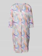 Frieda & Freddies Knielanges Kleid mit Allover-Print in Hellblau, Größ...