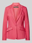 comma Blazer in unifarbenem Design mit Pattentaschen in Pink, Größe 36