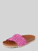 Verbenas Slides mit breiter Schaftbrücke Modell 'RISHA' in Pink, Größe...