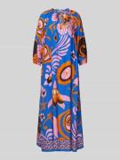 Smith and Soul Kleid aus Viskose mit Allover-Muster in Blau, Größe XS
