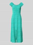 Tom Tailor Denim Midikleid mit Allover-Print in Grass, Größe XS