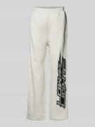 Low Lights Studios Jogpants mit Label-Print Modell 'LIGHTNING' in Ecru...