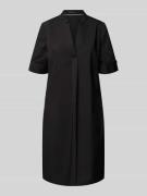 comma Knielanges Kleid mit Tunikakragen in Black, Größe 34