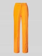 s.Oliver RED LABEL Wide Leg Leinenhose mit fixierten Bügelfalten in Or...