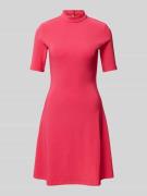 HUGO Knielanges Kleid mit Stehkragen Modell 'Nedesi' in Pink, Größe XL