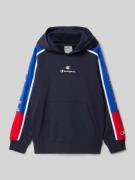 CHAMPION Hoodie mit Label-Print in Marine, Größe 164