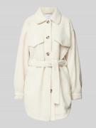 Vila Mantel mit Knopfleiste Modell 'DARYA' in Ecru, Größe 38