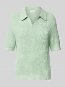 Christian Berg Woman Strickshirt mit V-Ausschnitt in Lind, Größe S