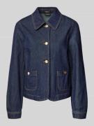 More & More Jeansjacke mit aufgesetzten Taschen in Jeansblau, Größe 34