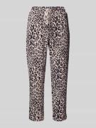 Christian Berg Woman Sweatpants mit Animal-Print in Sand, Größe L