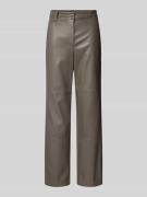 MM Straight Fit Stoffhose in Leder-Optik Modell 'STRUZZO' in Hazel, Gr...