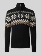 Dale of Norway Strickpullover mit Stehkragen in Black, Größe S