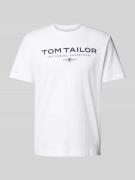 Tom Tailor Regular Fit T-Shirt aus reiner Baumwolle mit Label Print in...