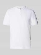 Cinque Slim Fit Poloshirt mit Rundhalsausschnitt Modell 'LANO' in Weis...