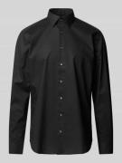 Christian Berg Men Regular Fit Business-Hemd mit Kentkragen in Black, ...