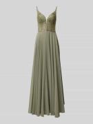 Hey Kyla Abendkleid mit Paillettenbesatz in Oliv, Größe 36