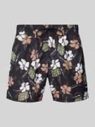 BOSS Relaxed Fit Badeshorts mit Label-Badge Modell 'Piranha' in Black,...