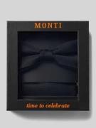 Monti Fliege und Einstecktuch im Set mit Webmuster in Black, Größe 1