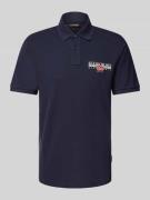 Napapijri Slim Fit Poloshirt mit Label-Print Modell 'AYLMER' in Marine...