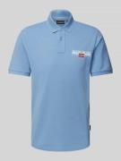 Napapijri Slim Fit Poloshirt mit Label-Print Modell 'AYLMER' in Royal,...