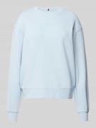 Tommy Hilfiger Sweatshirt mit Logo-Stitching in Hellblau, Größe M