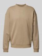 HUGO Sweatshirt mit Label-Print Modell 'Dapocrew' in Taupe, Größe L